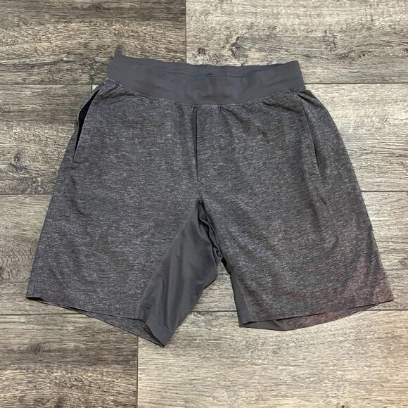 Lululemon Gray Shorts Performance Active Training Comfort Gym Men's Large - Picture 1 of 5